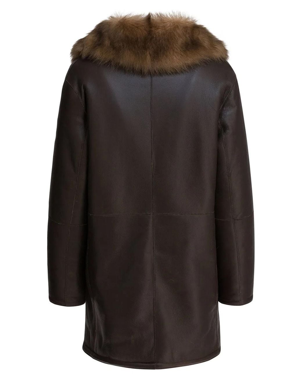 B&W Black B&W Leather Shearling Jacket