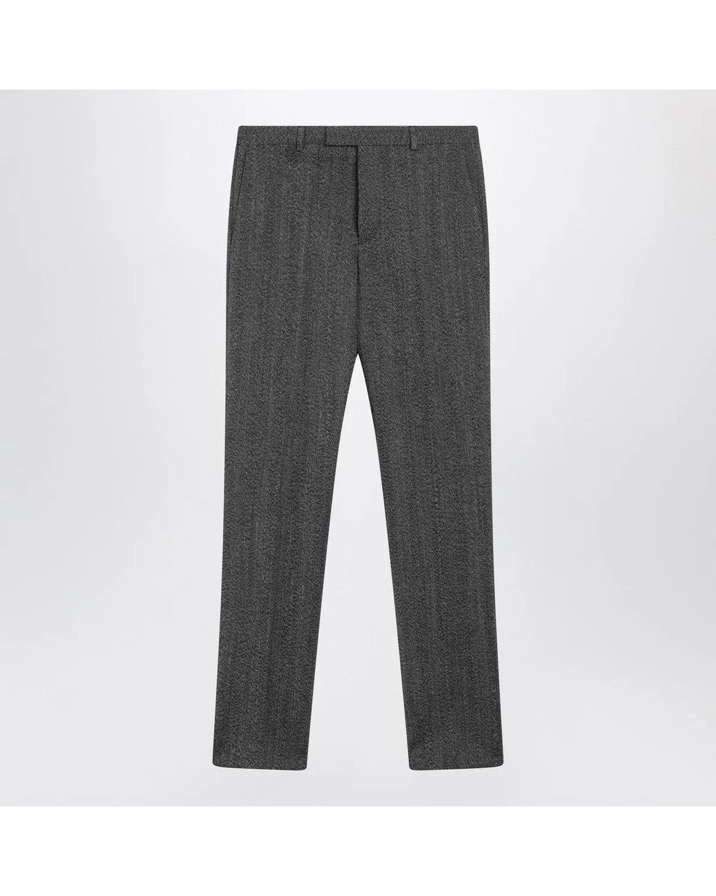 Gucci Gray Mouliné Trousers for men