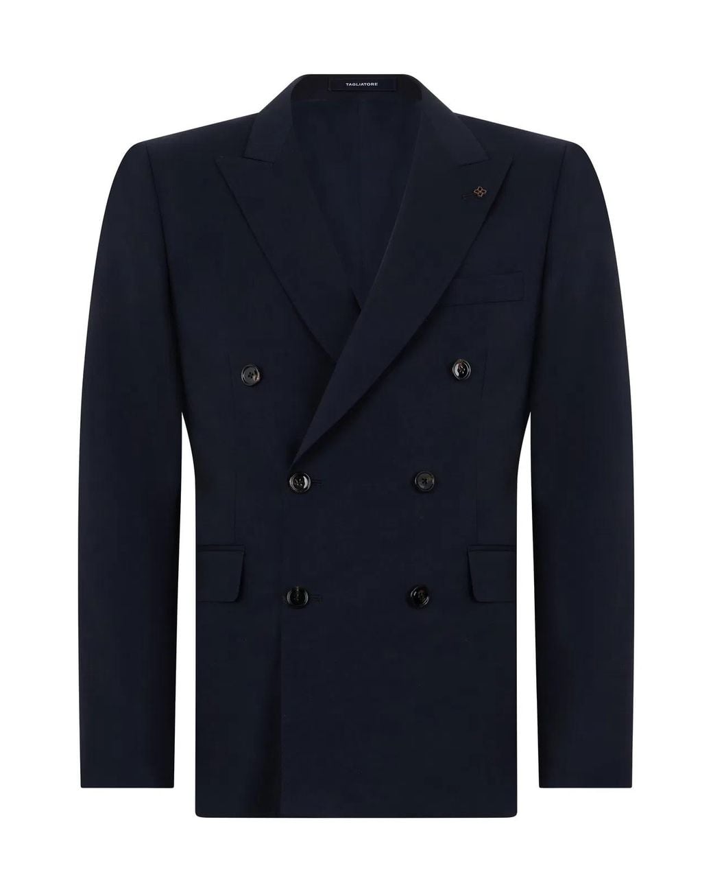 Tagliatore Blue Double-Breasted Jacket for men