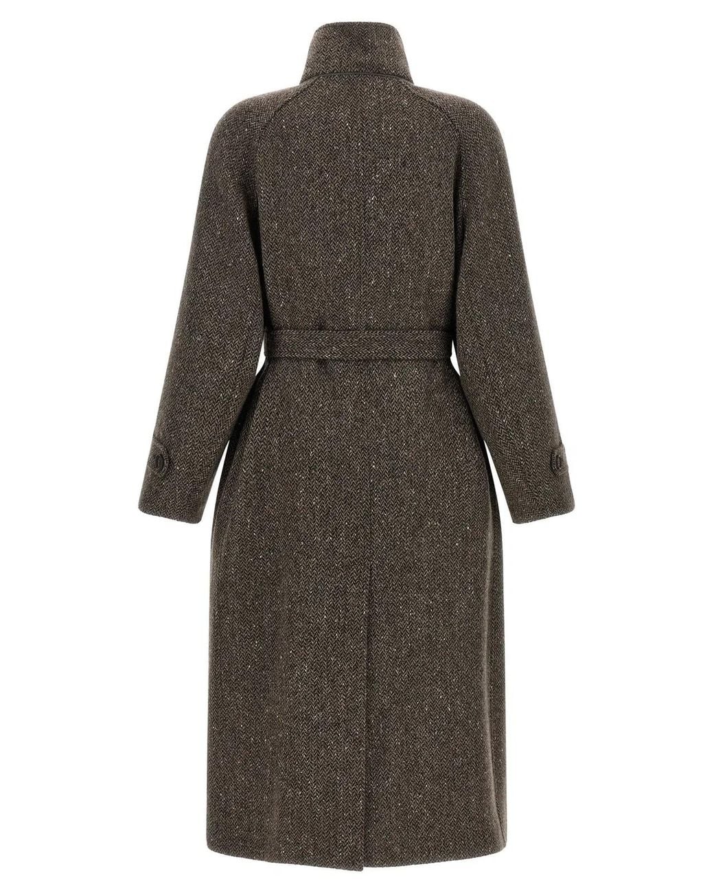 Brunello Cucinelli Gray 'Sparkling' Coat
