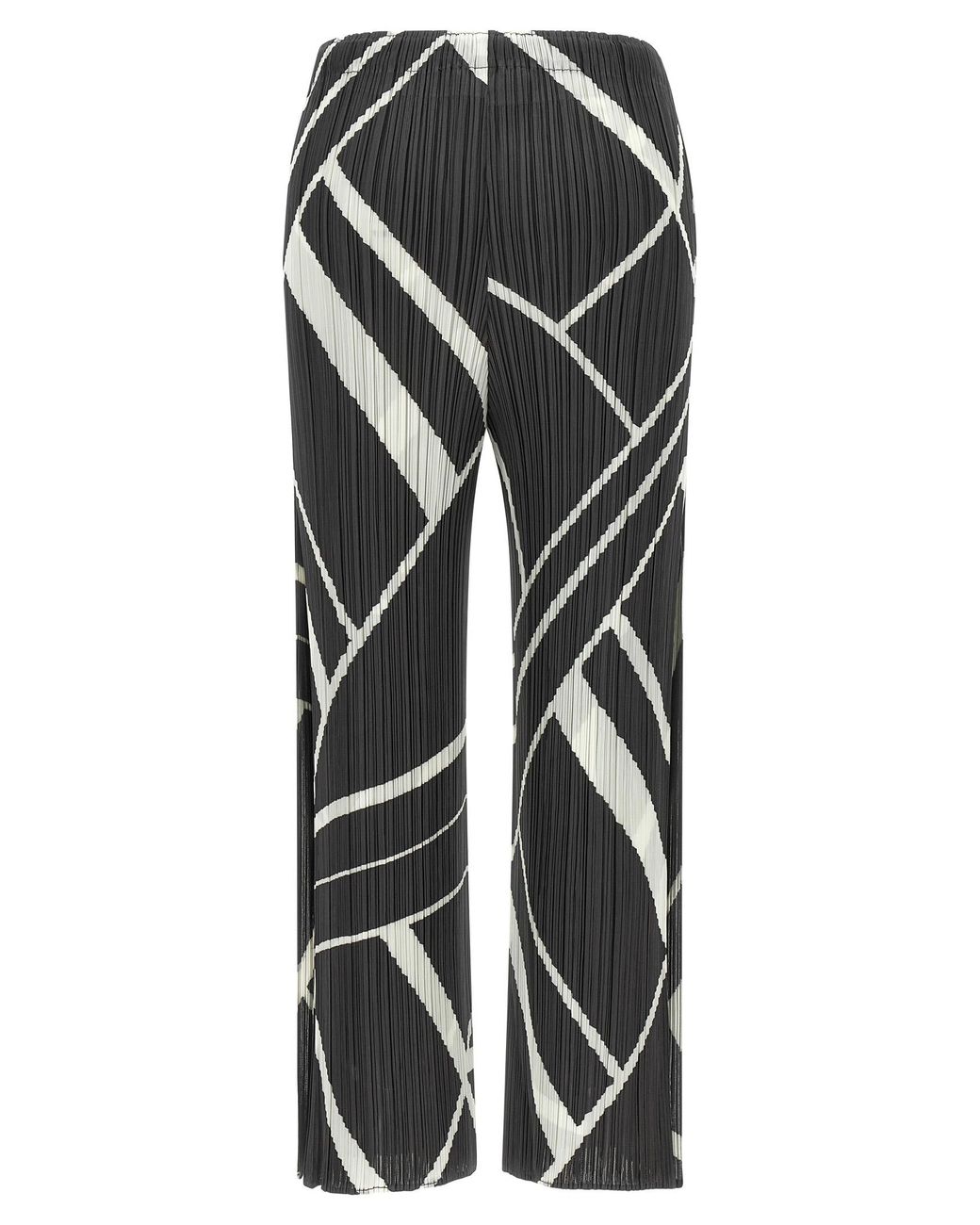 Pleats Please Issey Miyake Black 'Fold Line' Pants
