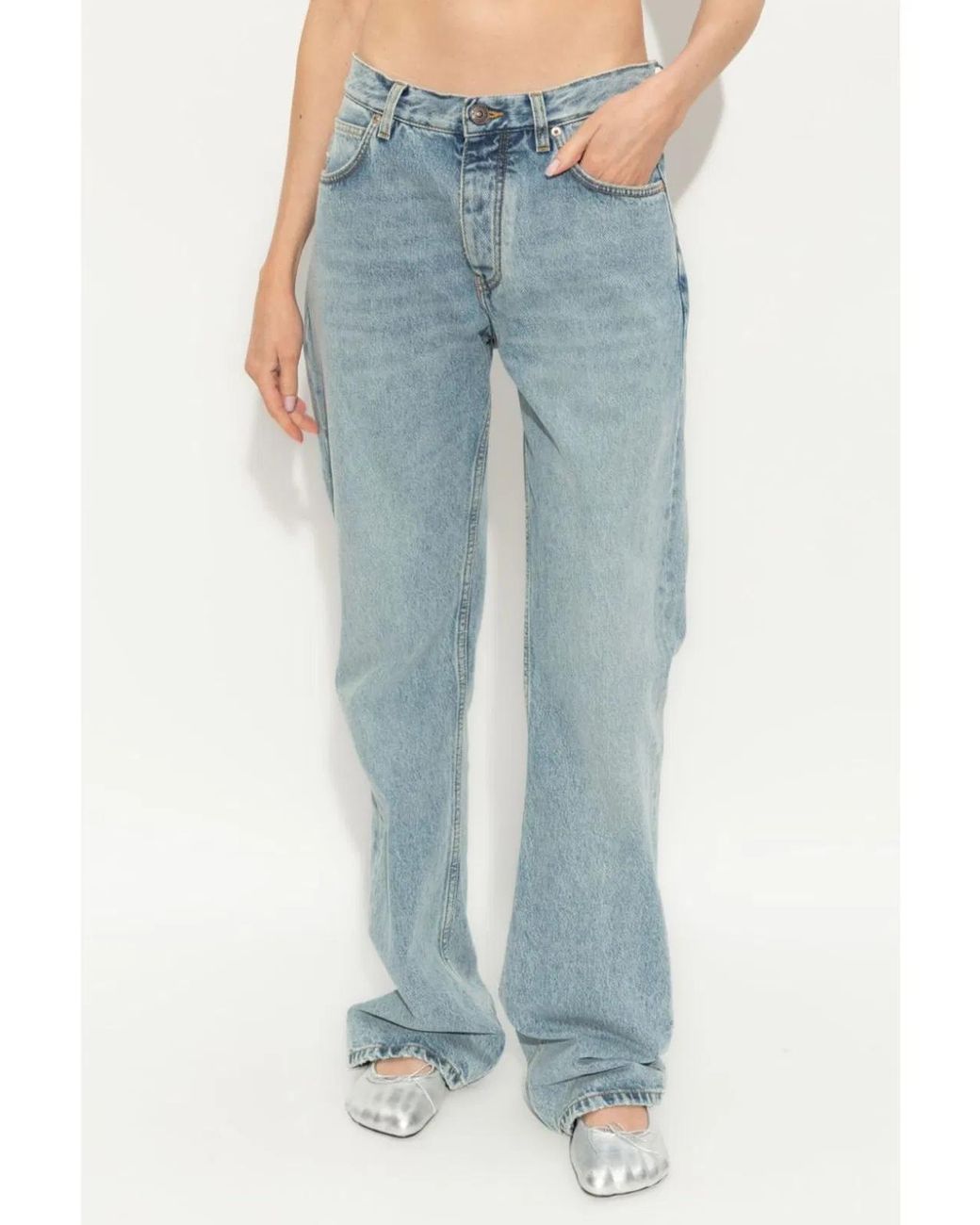 Balenciaga Blue Low-Waist Denim Jeans