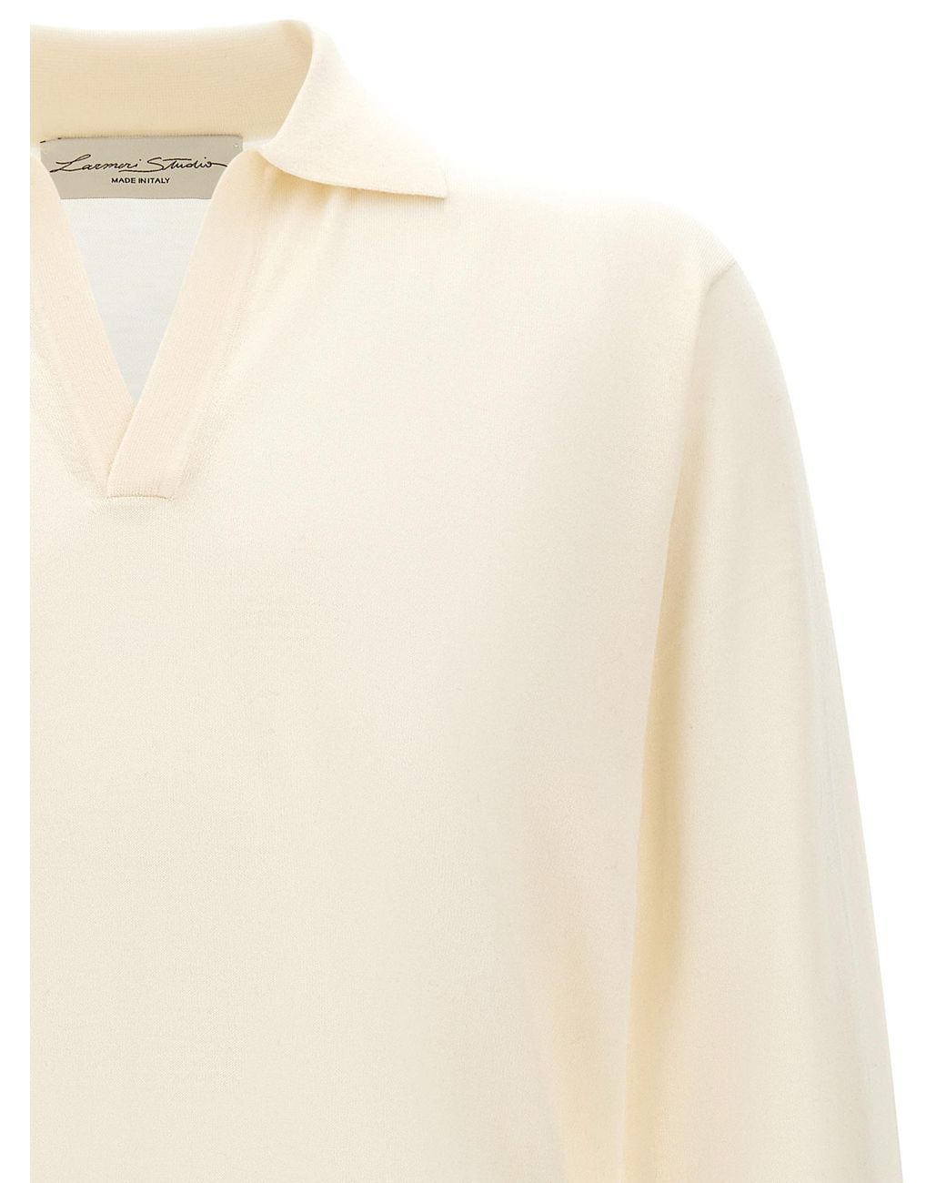 LARMERI STUDIO White 'Touch' Polo Shirt for men