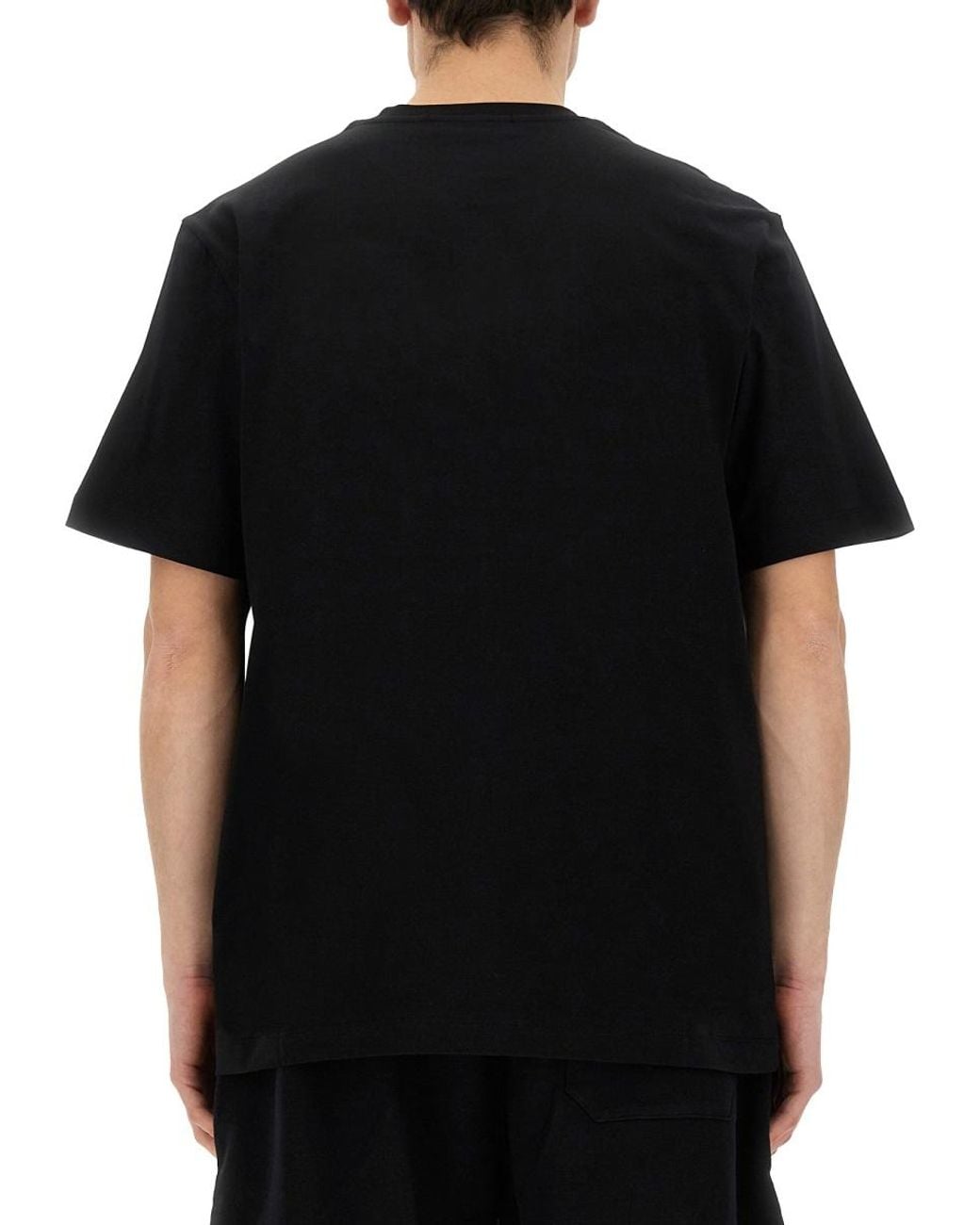 MSGM Black Logo Print T-Shirt for men