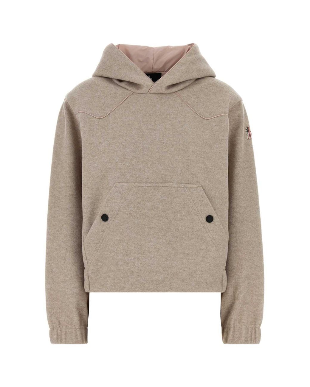 Moncler Natural Flannel-Effect Sand Sweatshirt