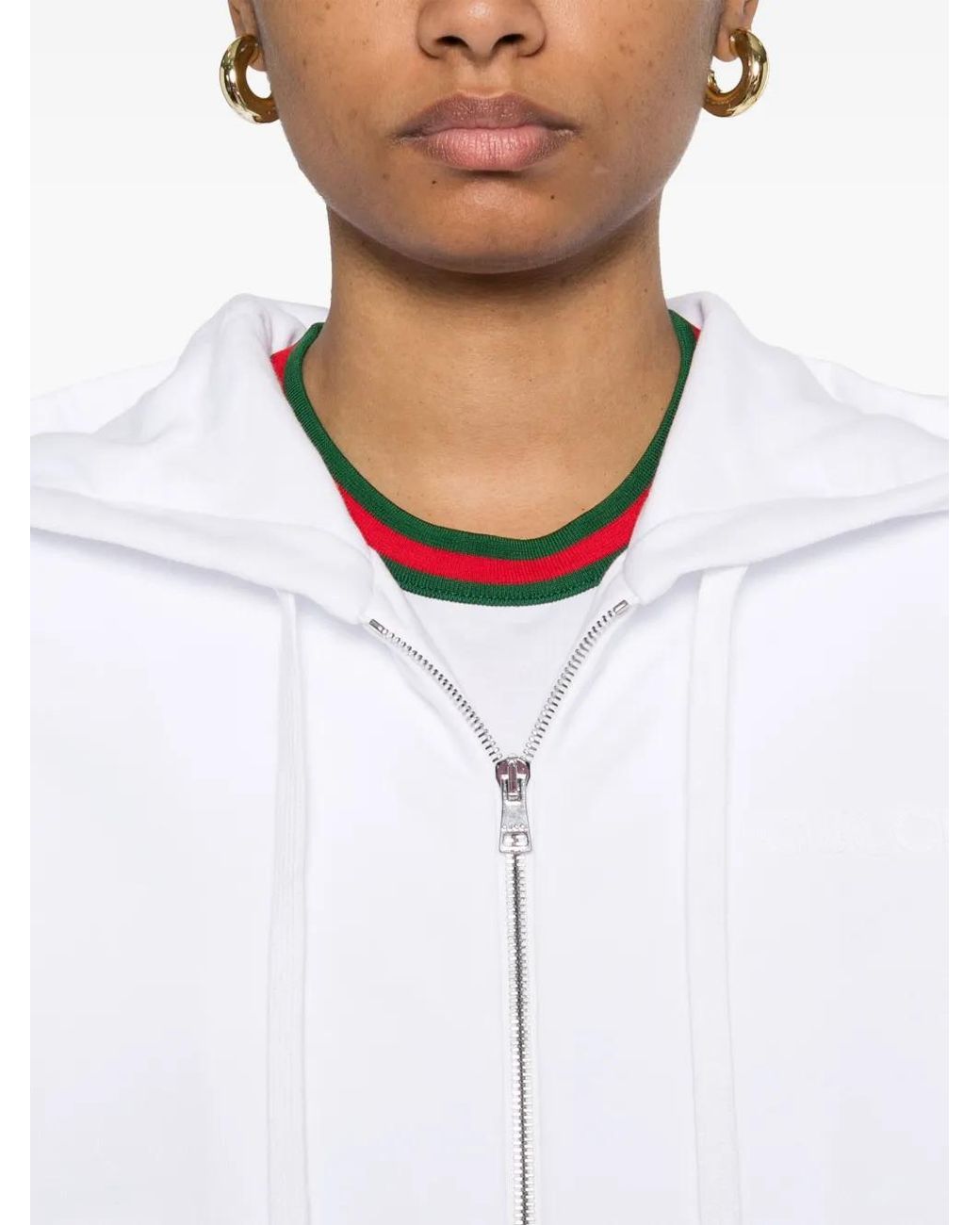 Gucci White Cotton Jersey Sweatshirt