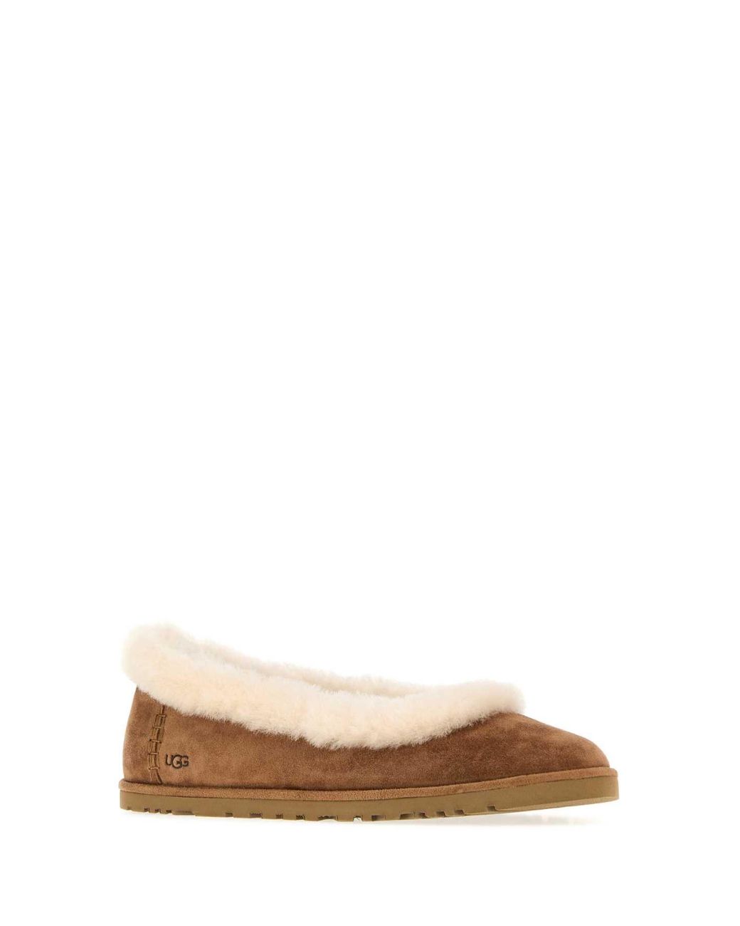 Ugg Natural Suede Zora Ballerina Flats