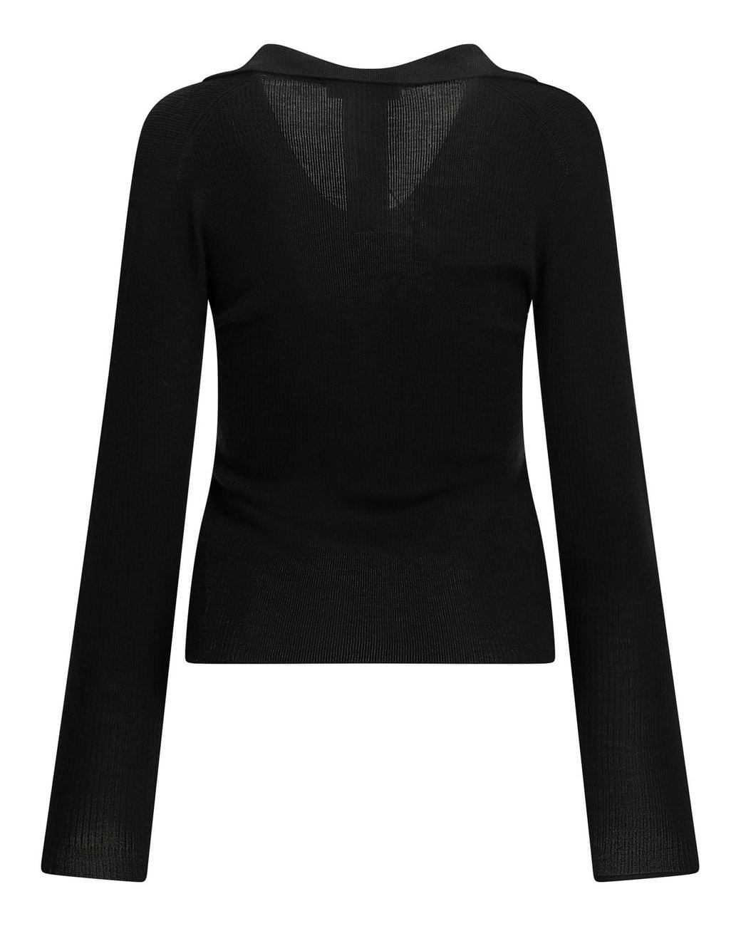 Max Mara Black Cashmere Polo Shirt