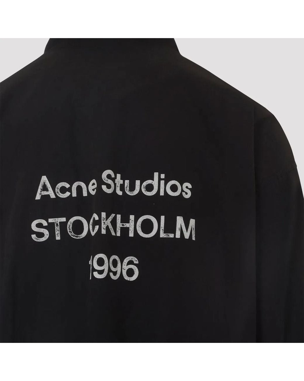 Acne Black Logo Nylon Blouson Jacket for men