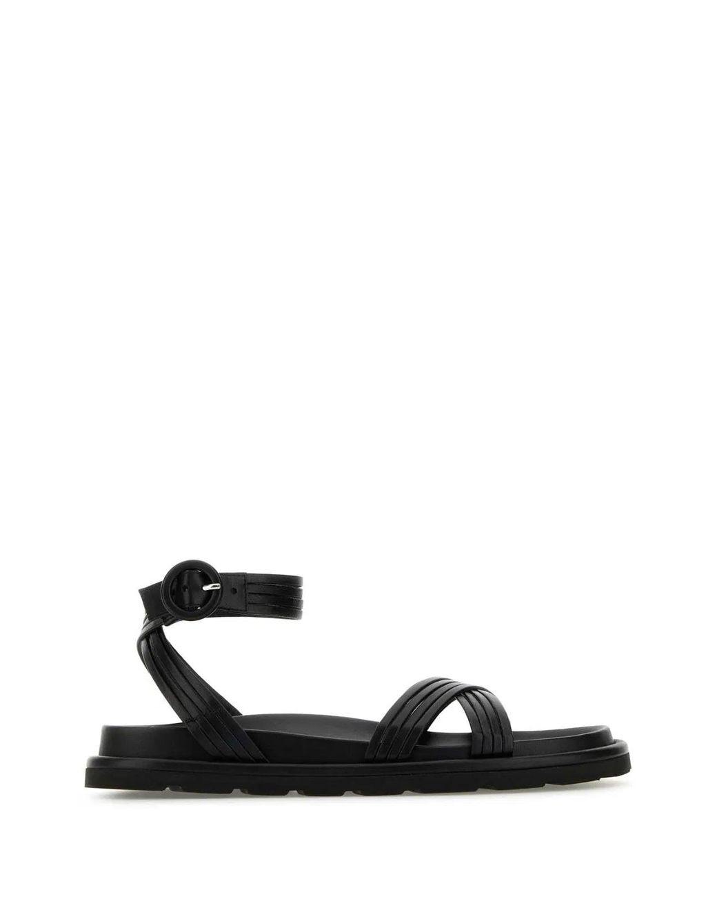 Gianvito Rossi Black Nappa Leather Lianne Sandals