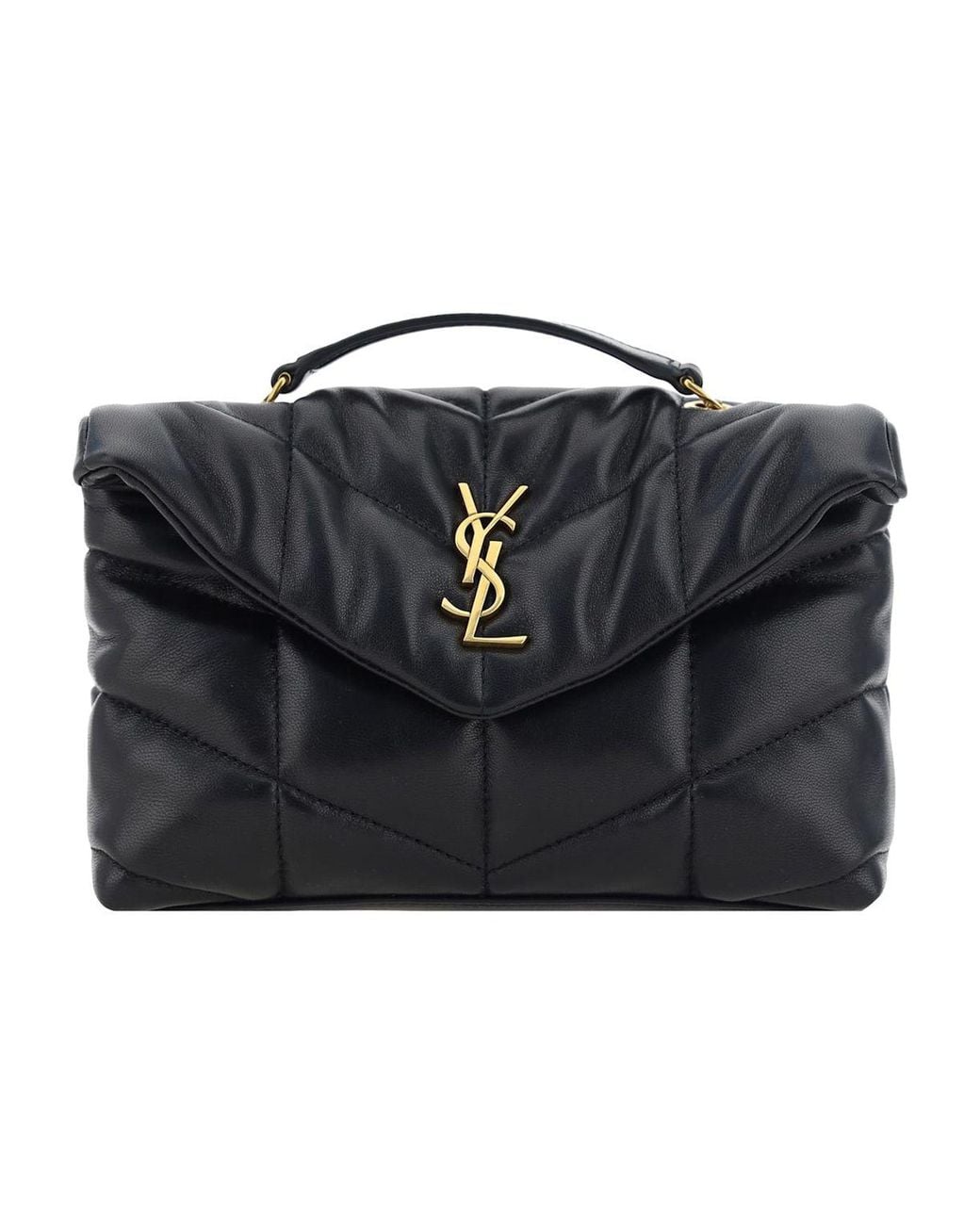 Saint Laurent Black Puffer Toy Shoulder Bag