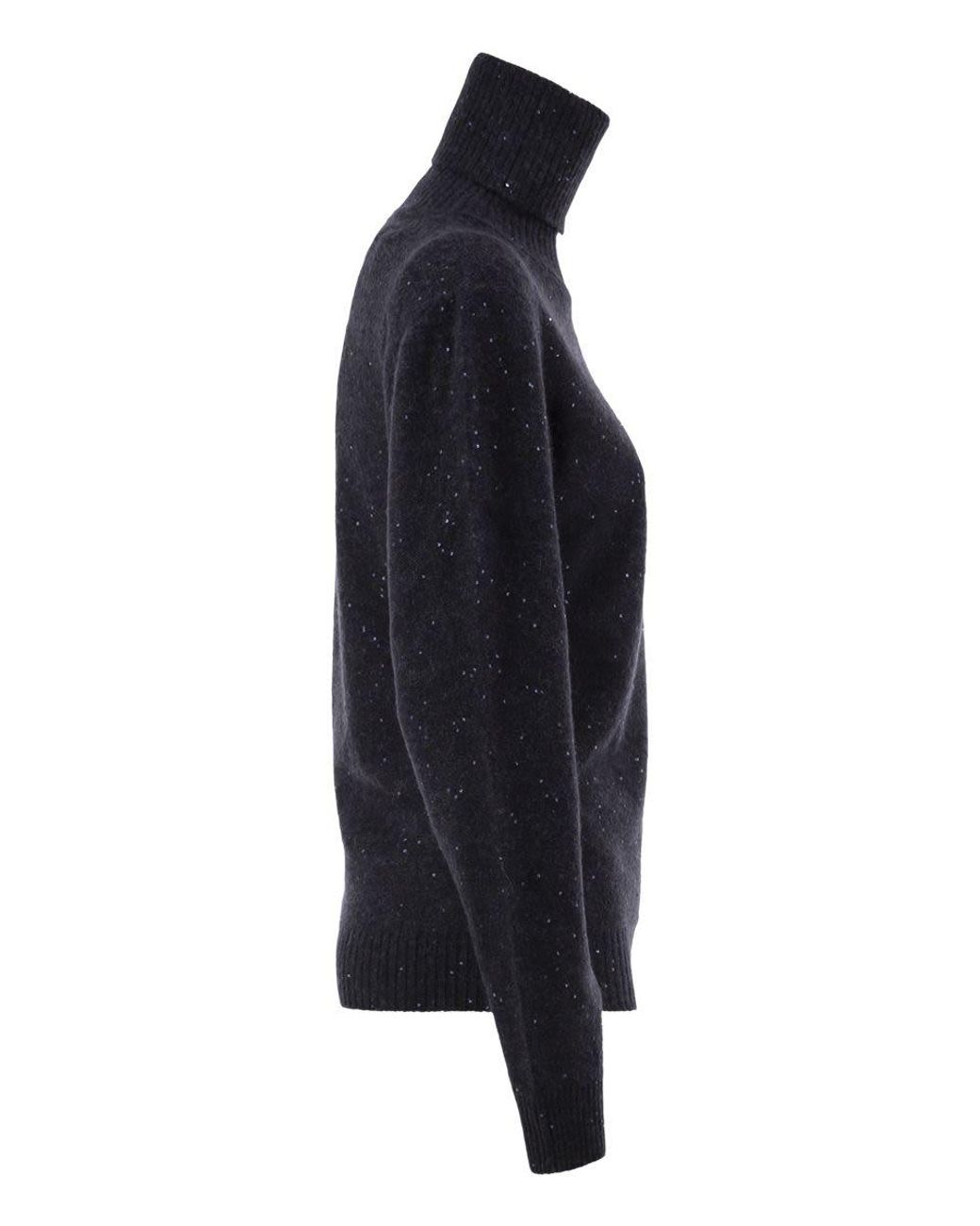 Fabiana Filippi Black Fine Knit Turtleneck