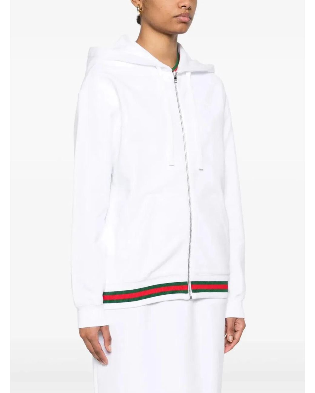 Gucci White Sweatshirt With Web
