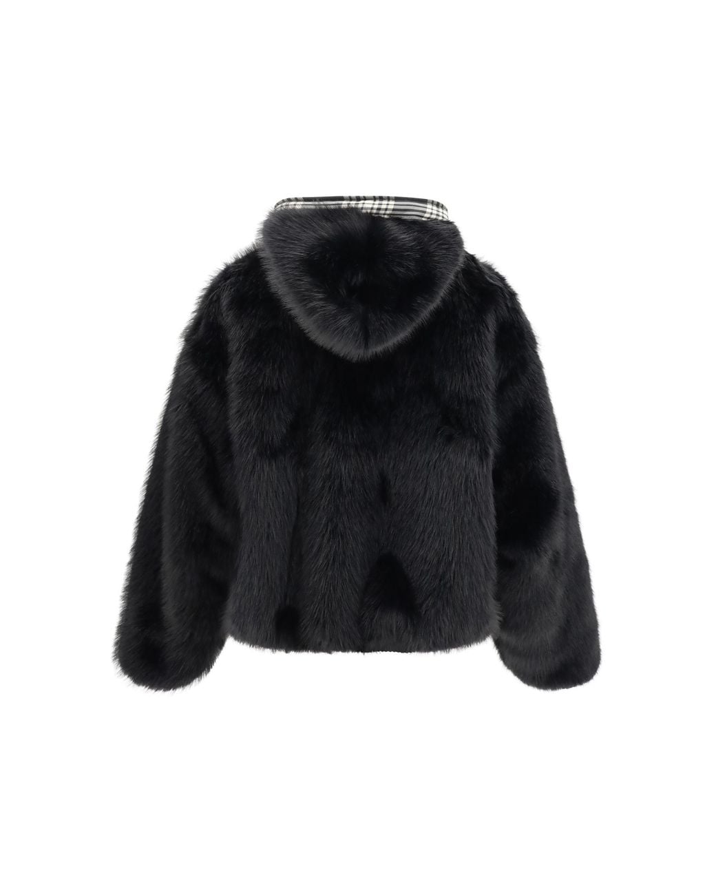 PDF Black Reversible Hooded Bomber for men