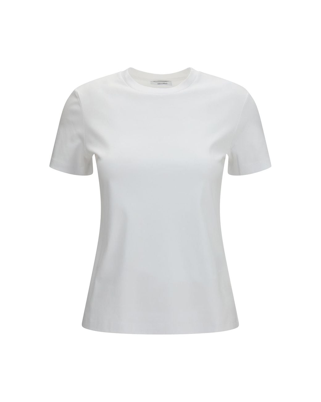 Max Mara Pure White Cotton T-Shirt T-Shirts
