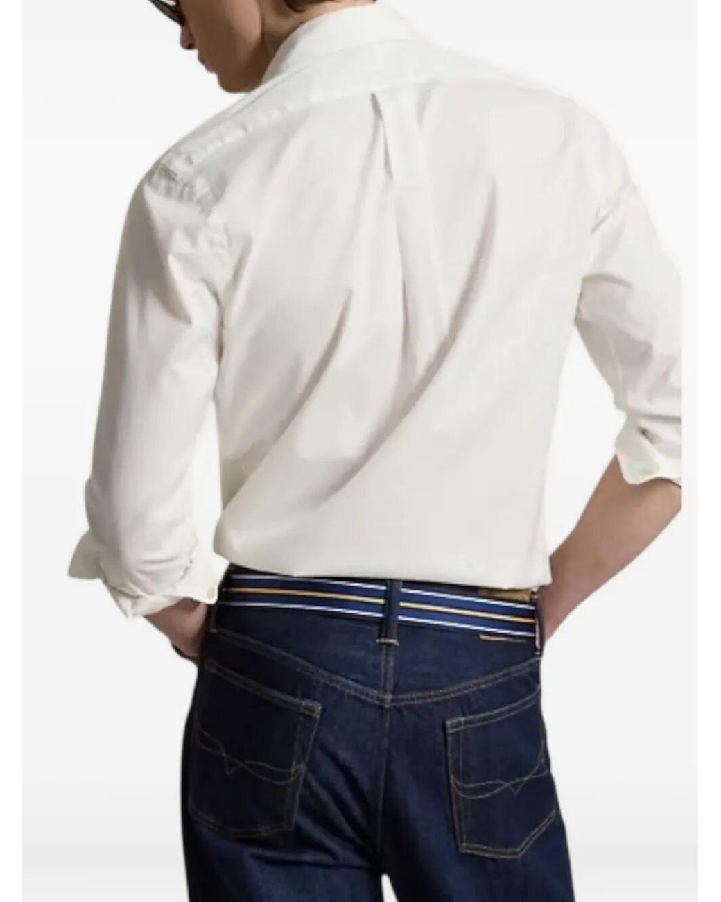 Polo Ralph Lauren White Long Sleeves Sport Shirt for men