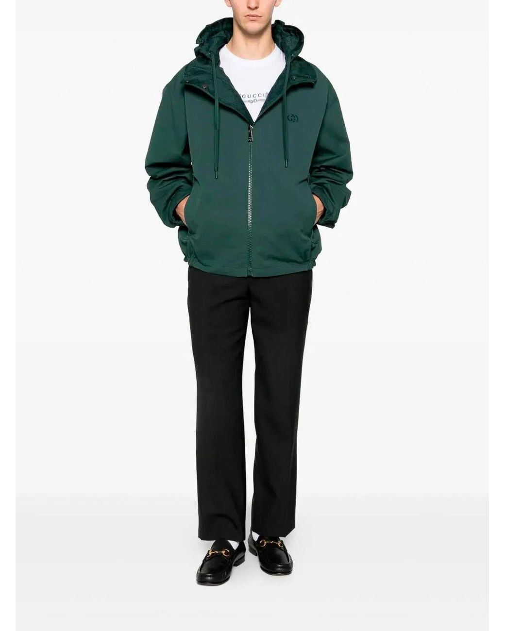 Gucci Green Calfskin Blouson Jacket for men