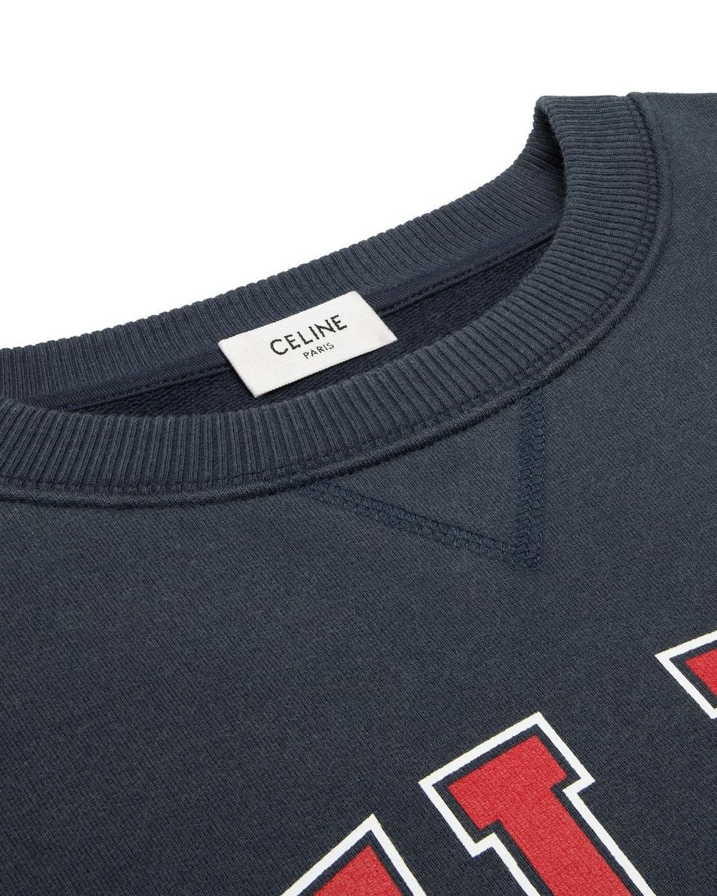 Céline Blue Logo-Print Sweatshirt