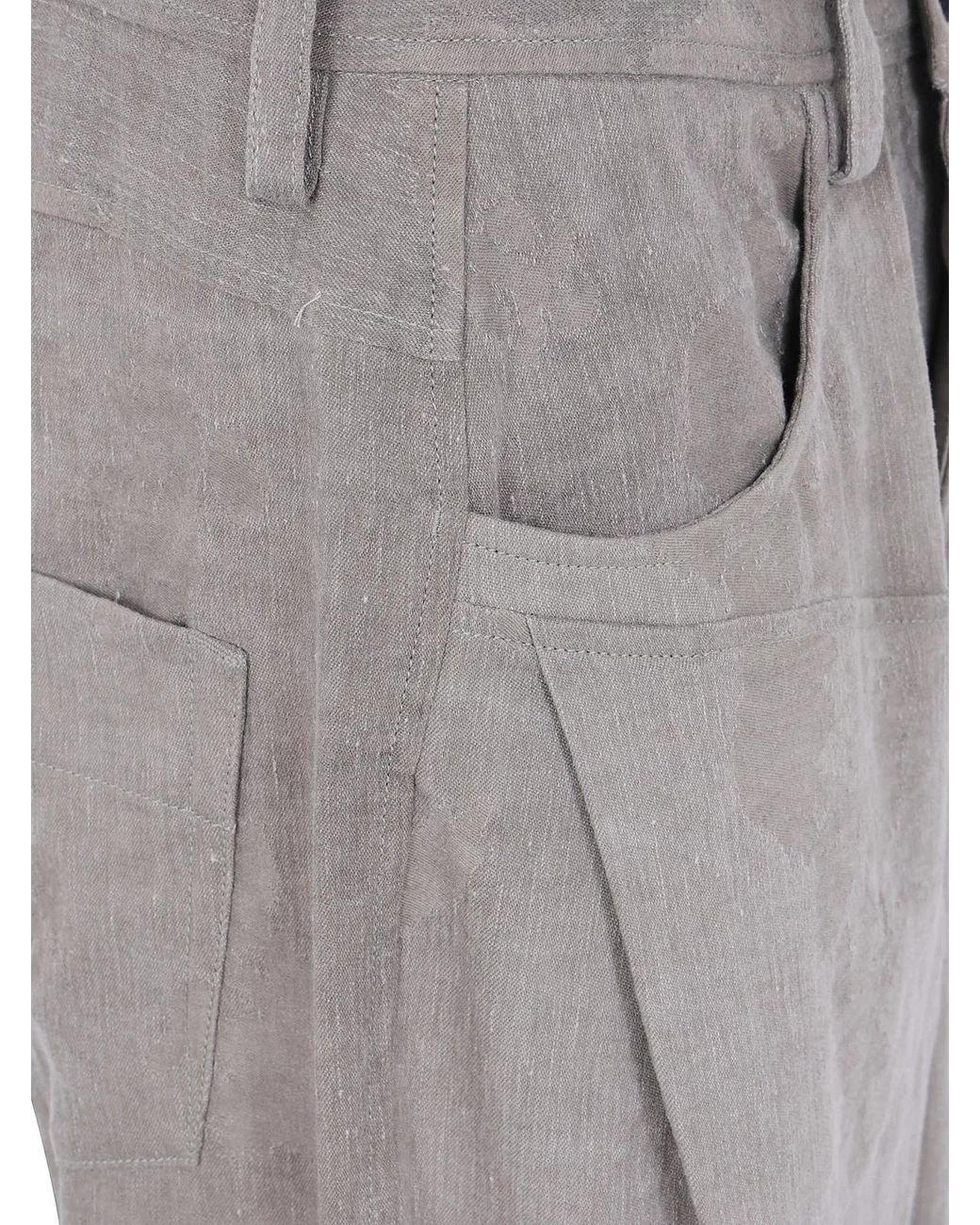 Ziggy Chen Gray Jacquard Worker Jeans for men