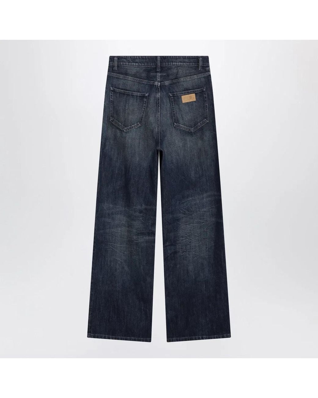 MM6 by Maison Margiela Blue Wide Washed Denim Jeans for men