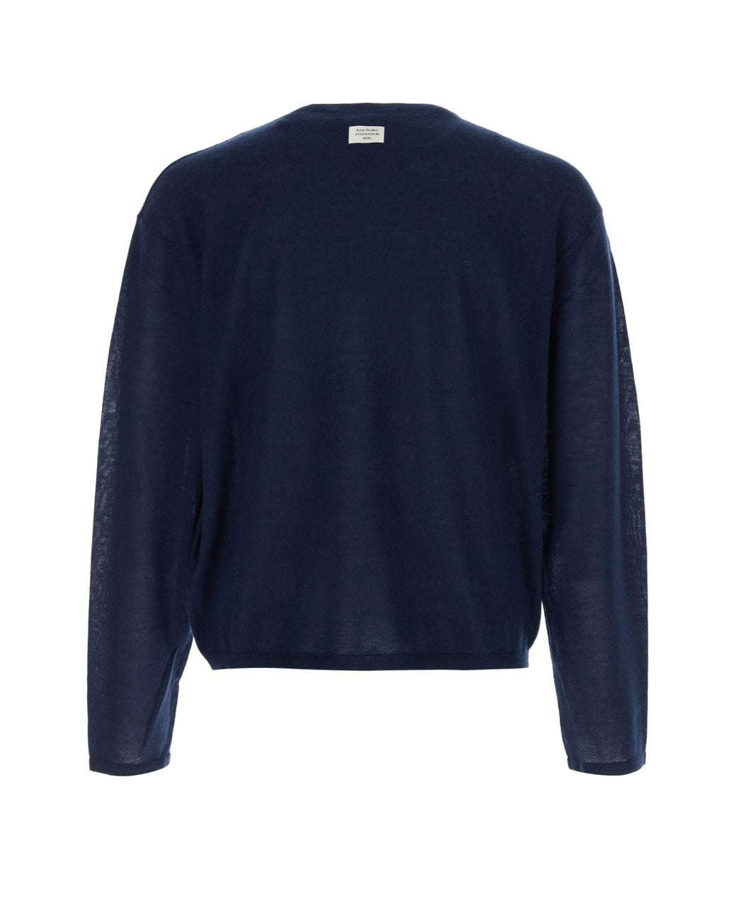 Acne Blue Cashmere Knit Sweatshirt for men