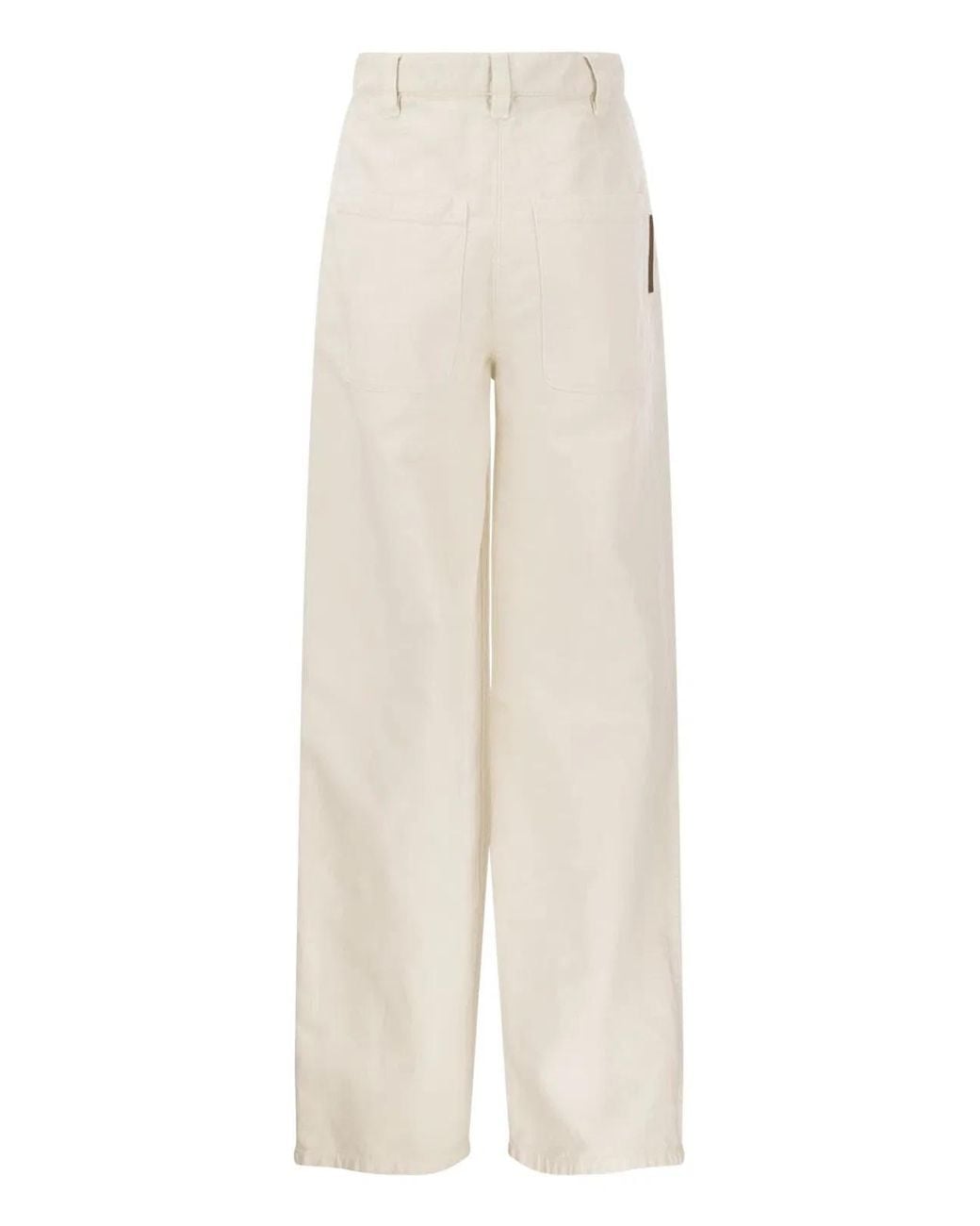 Brunello Cucinelli White Tinted Trouser