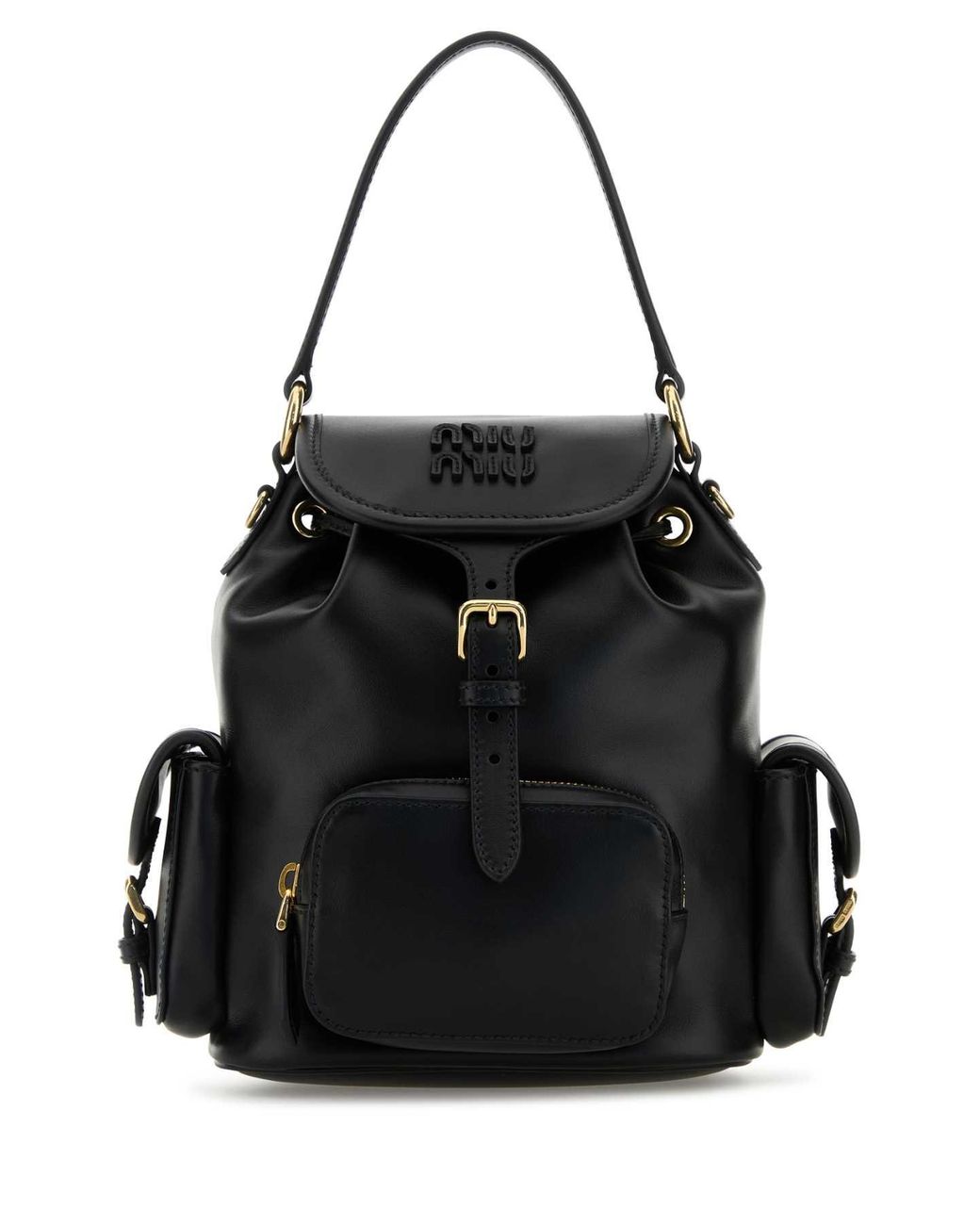 Miu Miu Black Leather Backpack