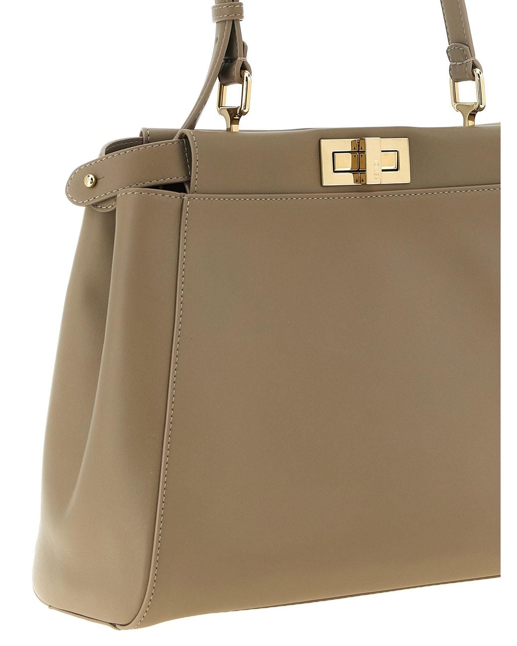 Fendi Natural 'My Peekaboo' Medium Shoulder Bag