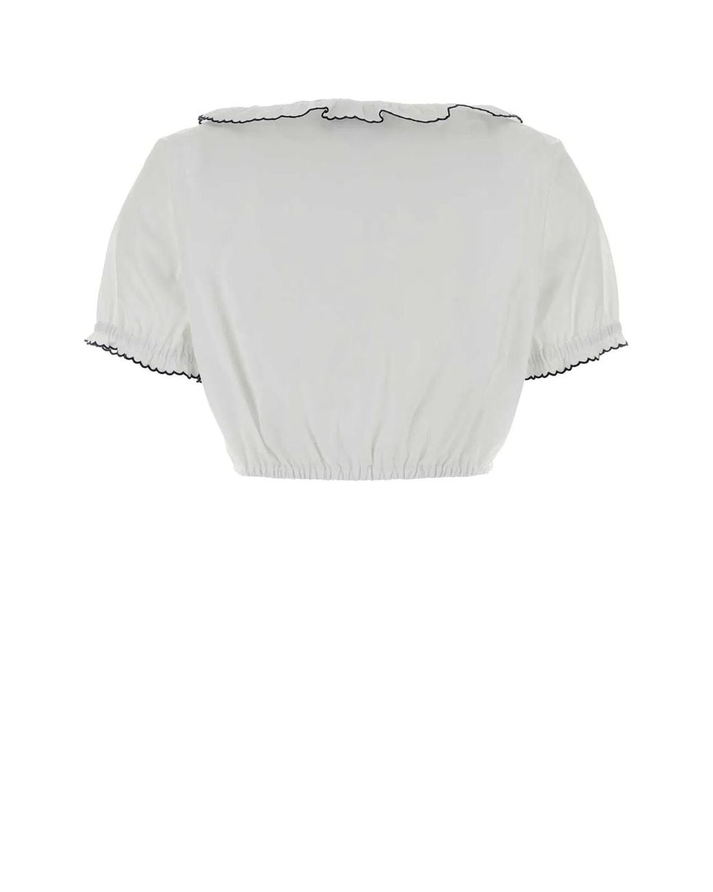 Miu Miu White Poplin Top