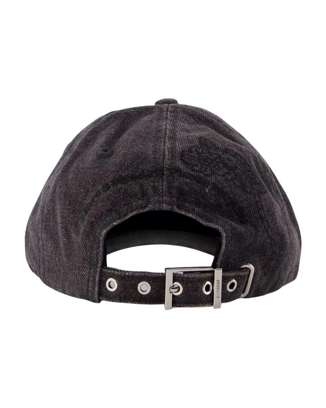 Ganni Black Baseball Cap