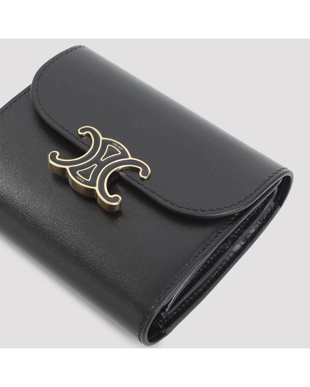 Céline Black Small Flap Wallet