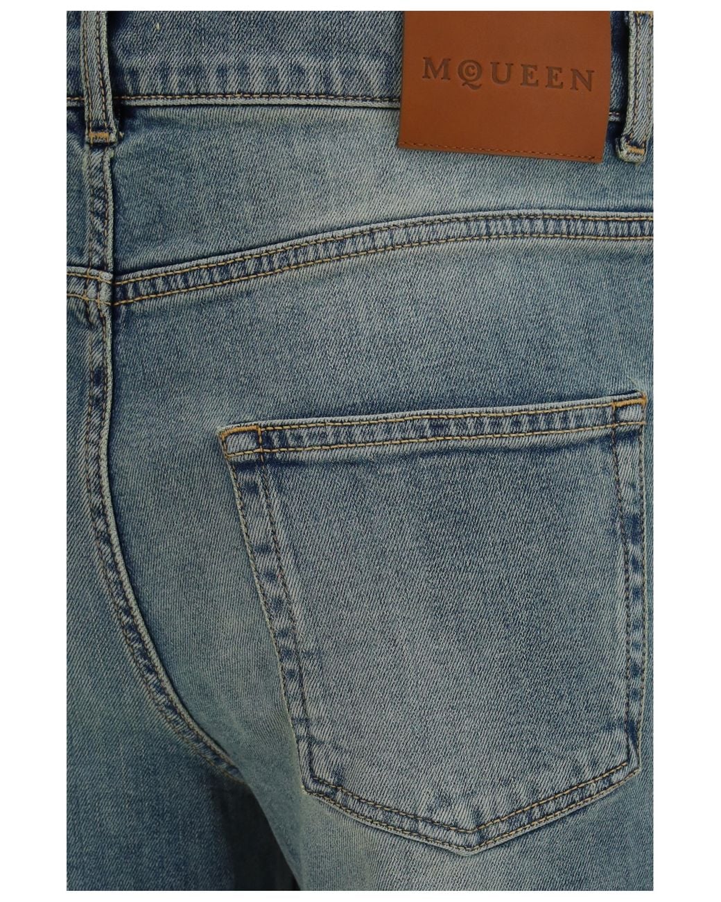 McQueen Blue Flared Denim Jeans