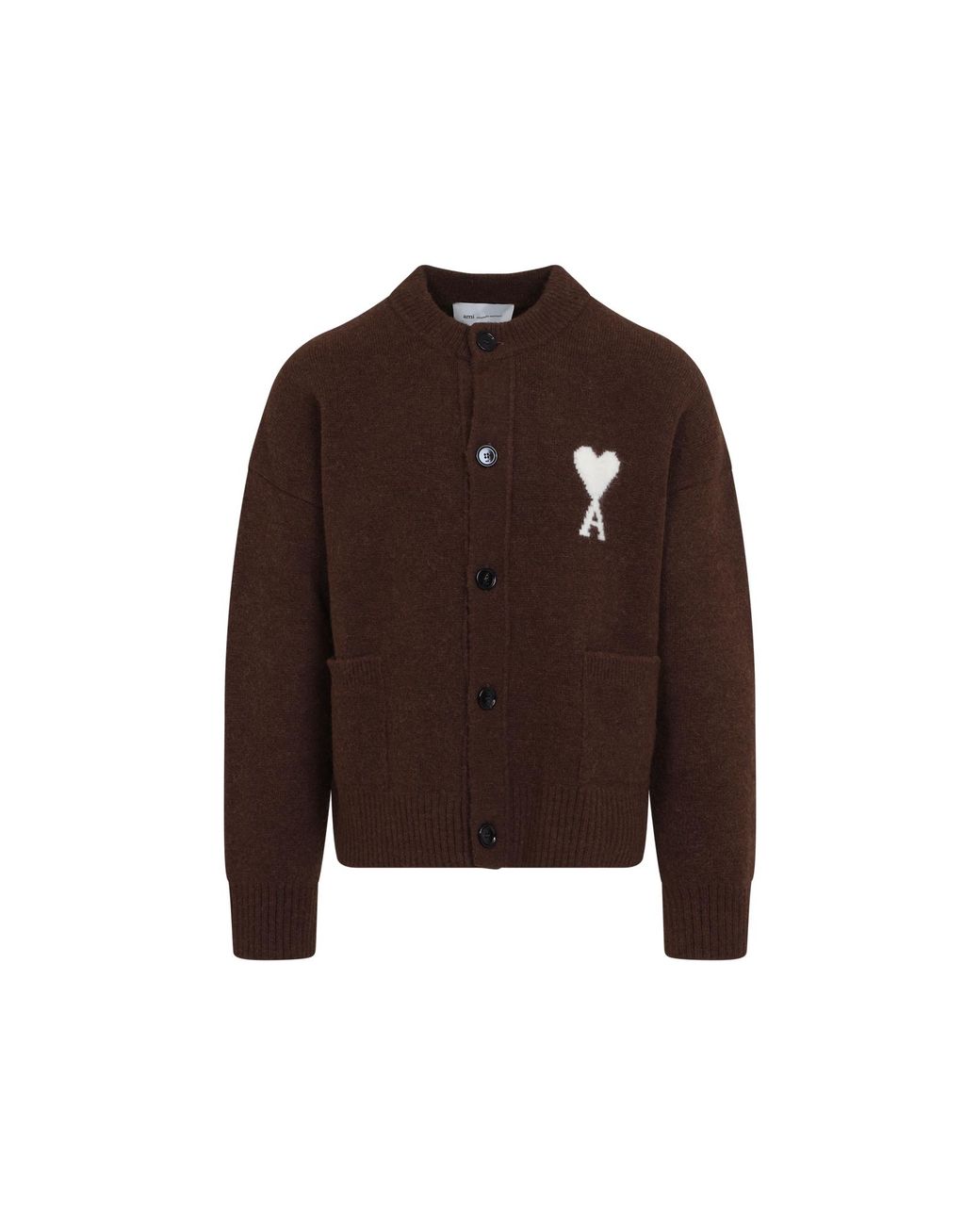 AMI Brown Chocolate Adc Cardigan for men