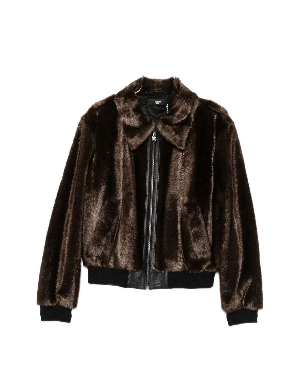 Amiri Black Faux Fur Blouson Jacket for men