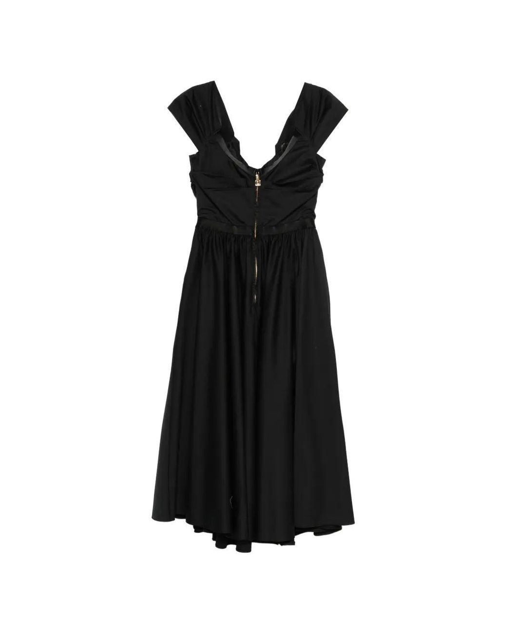 Elisabetta Franchi Black Viscose Dress
