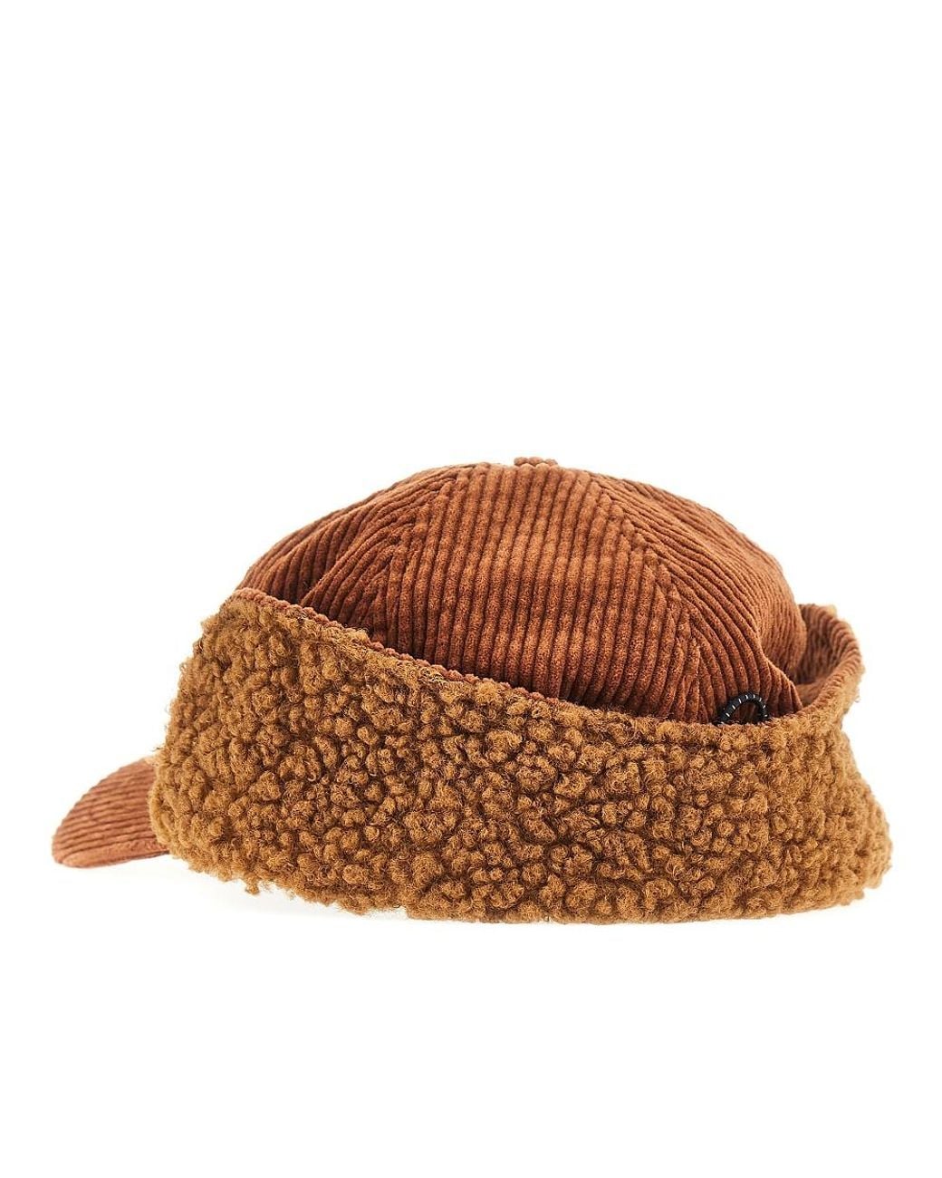 Kangol Brown Corduroy Baseball Hat With Earflap for men