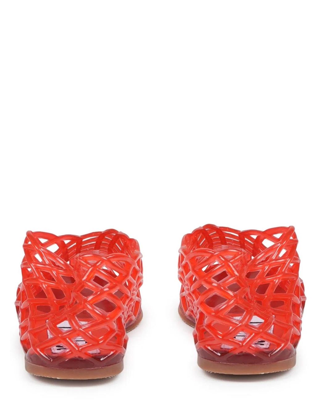 Senso Red Rubber Flats With Leather Sock