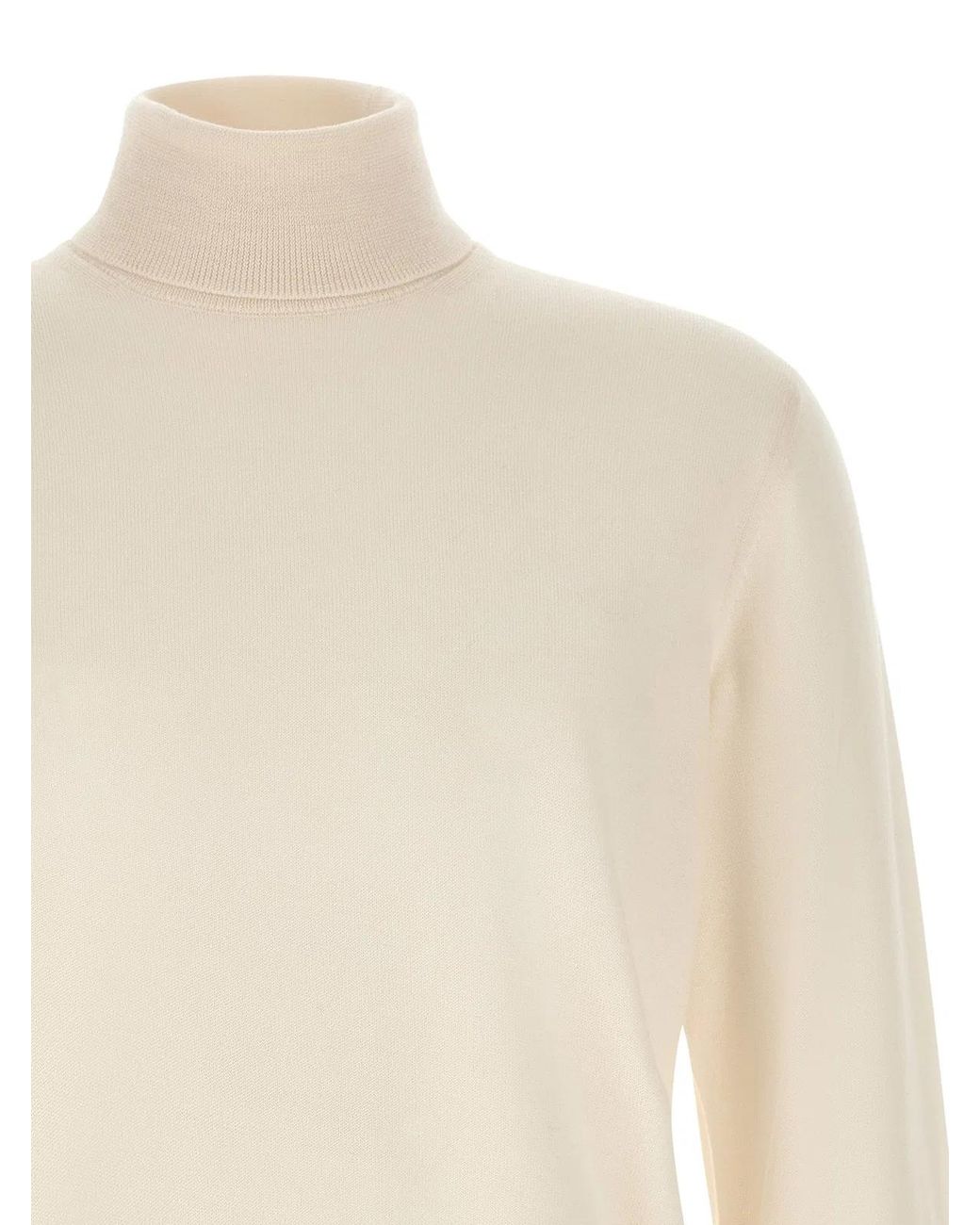 Zanone White Turtle-Neck Sweater for men