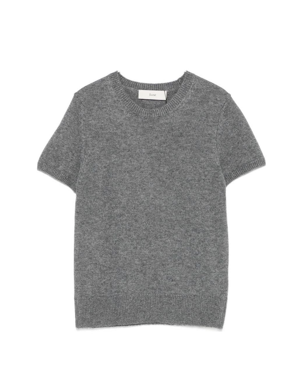 DUNST Gray Wool Blend Crewneck Sweater