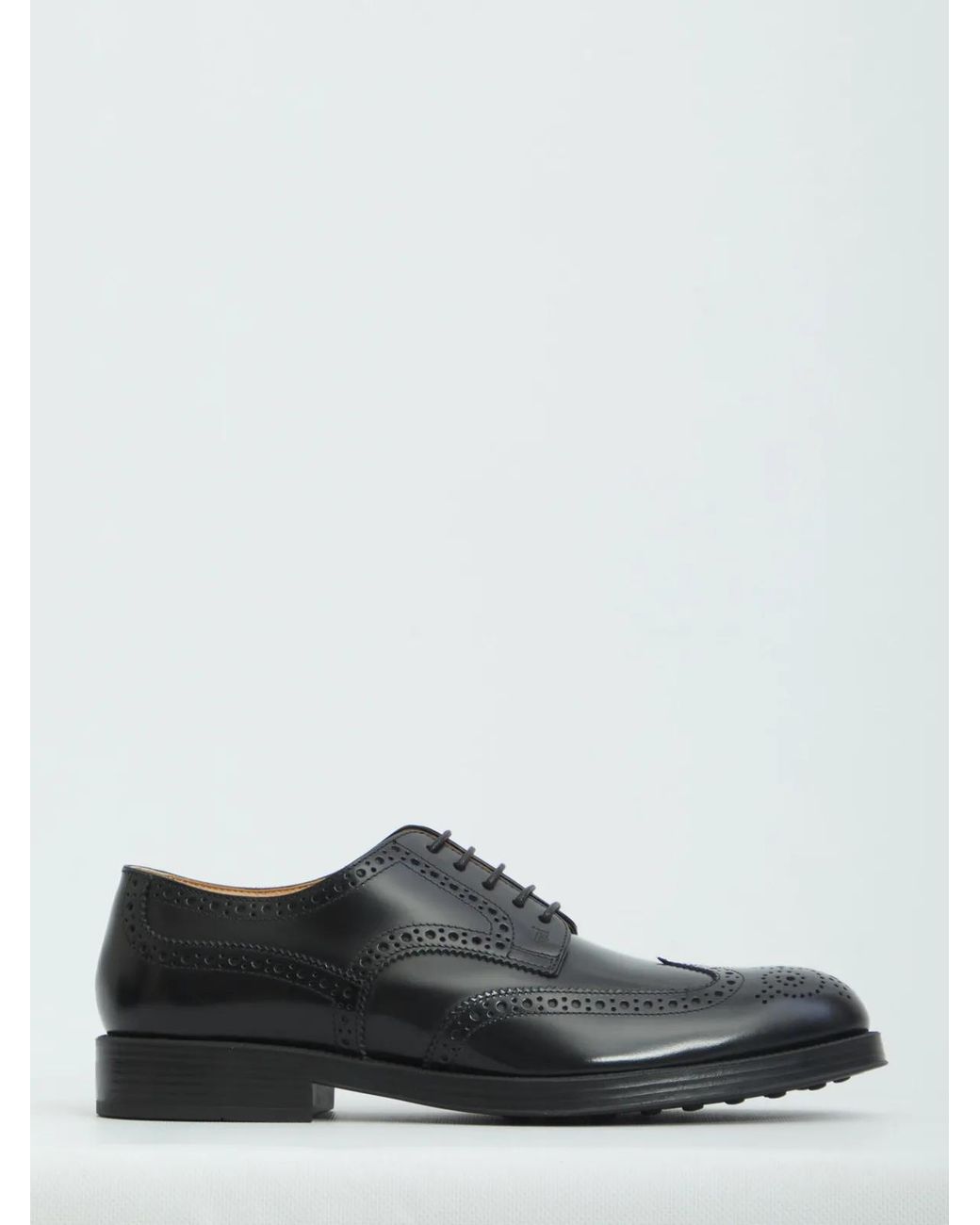 Tod's White Laced Up Shoes With Perforations for men
