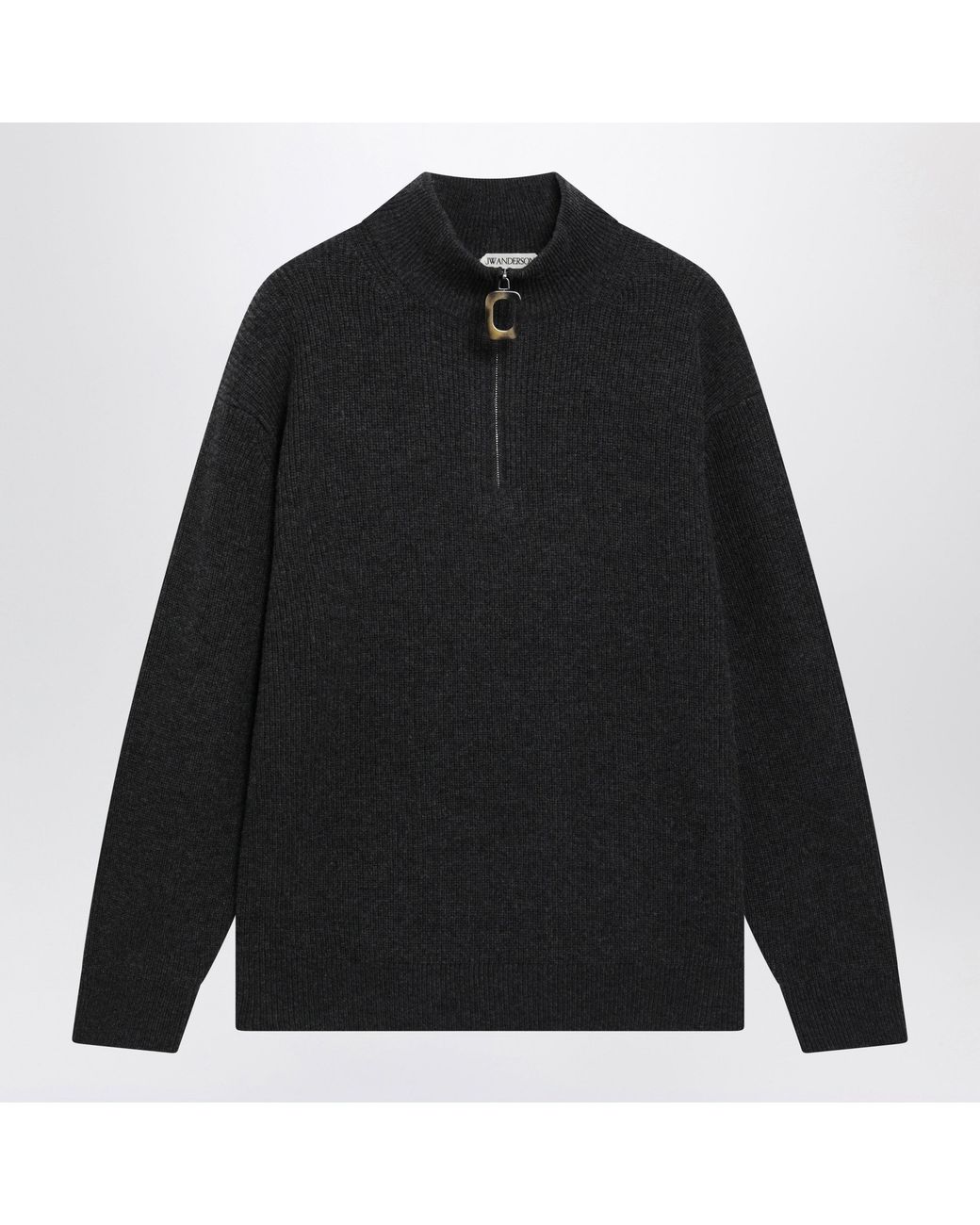 J.W. Anderson Black Jw Anderson Dark Half-Zip Sweater for men