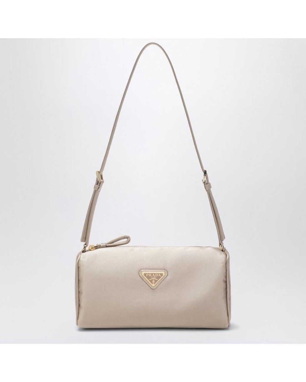Prada Natural Cameocolored Satin Pouch