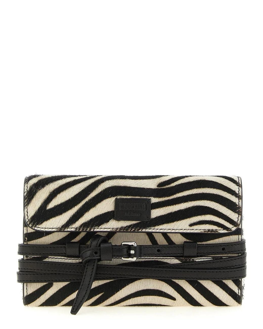 Moschino Black 'Tie Me' Wallet On Chain