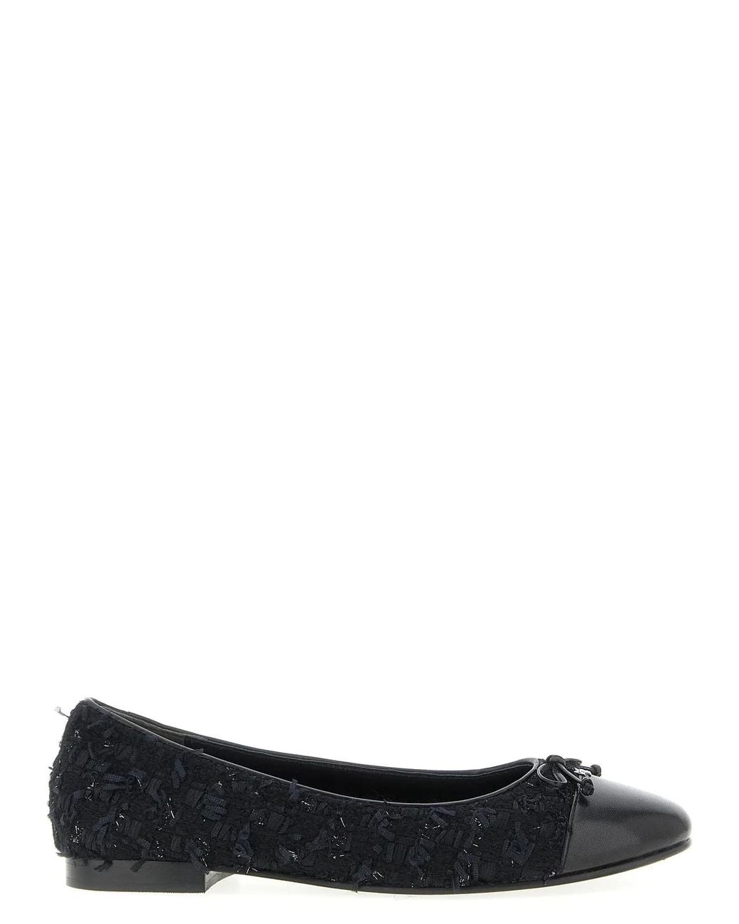 Tory Burch Black 'Cap-Toe' Ballet Flats