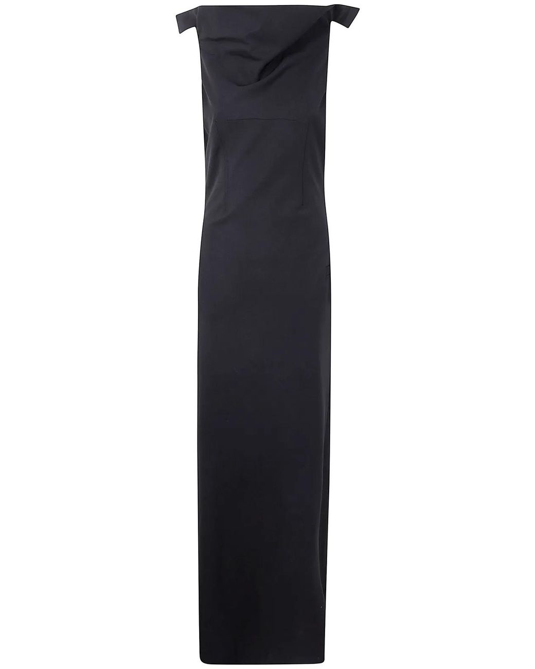 Jean Paul Gaultier Blue Long Backless Dress With Belt On The Back