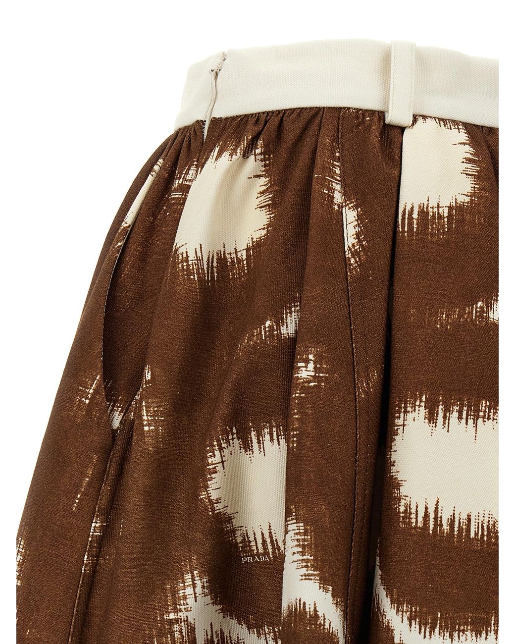 Prada Brown Canvas Skirt