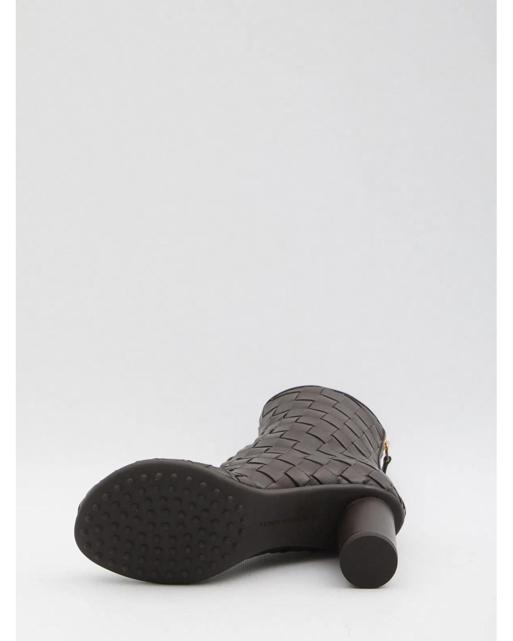 Bottega Veneta White Atomic Leather Ankle Boots