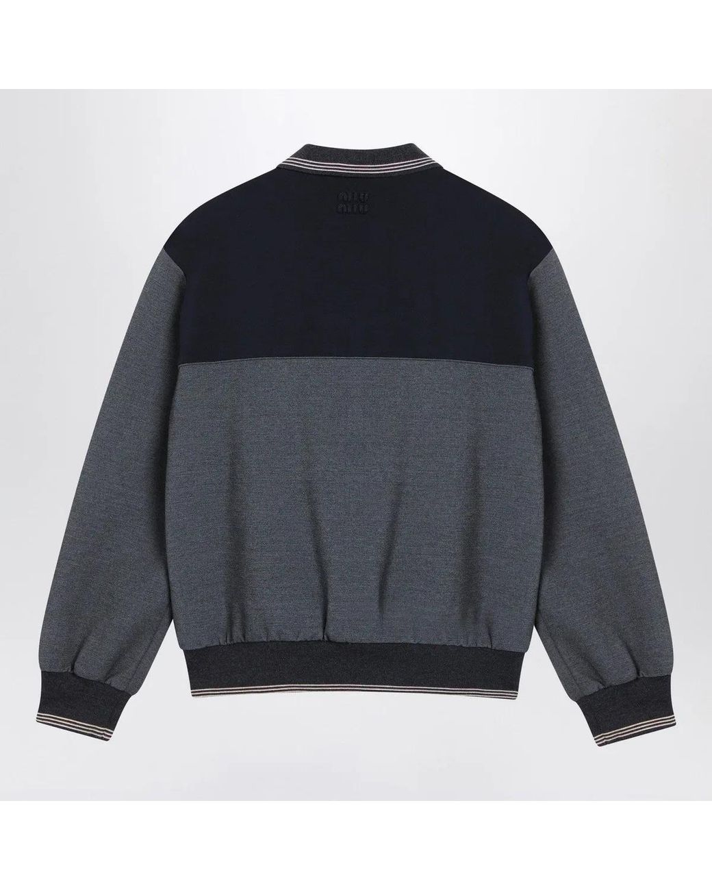 Miu Miu Blue Sweatshirt With Zip Anthracite