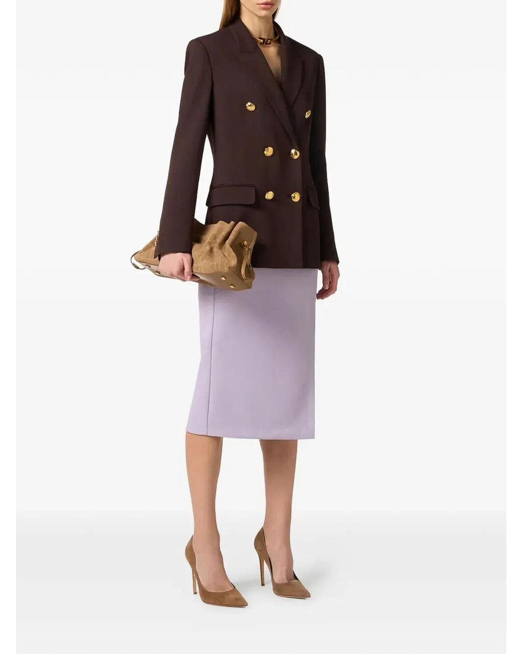 Elisabetta Franchi Purple Viscose Elastan Jacket