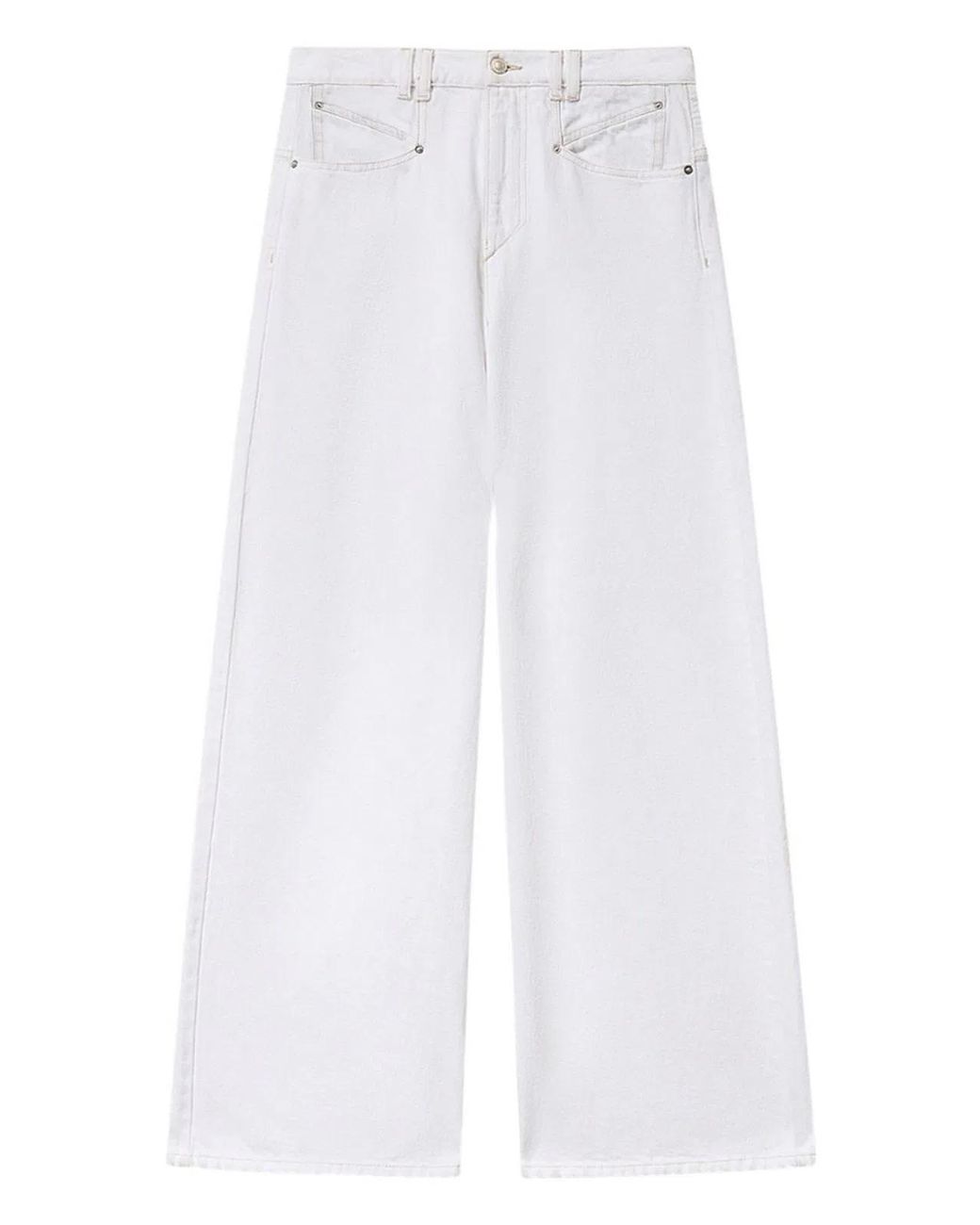 Isabel Marant White Lemony Denim Jeans